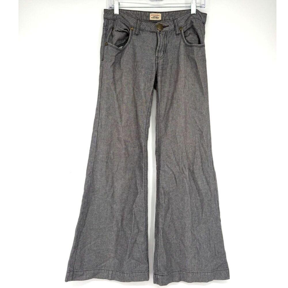 Free People Flare Low Rise Y2K Gray Pants Size 27